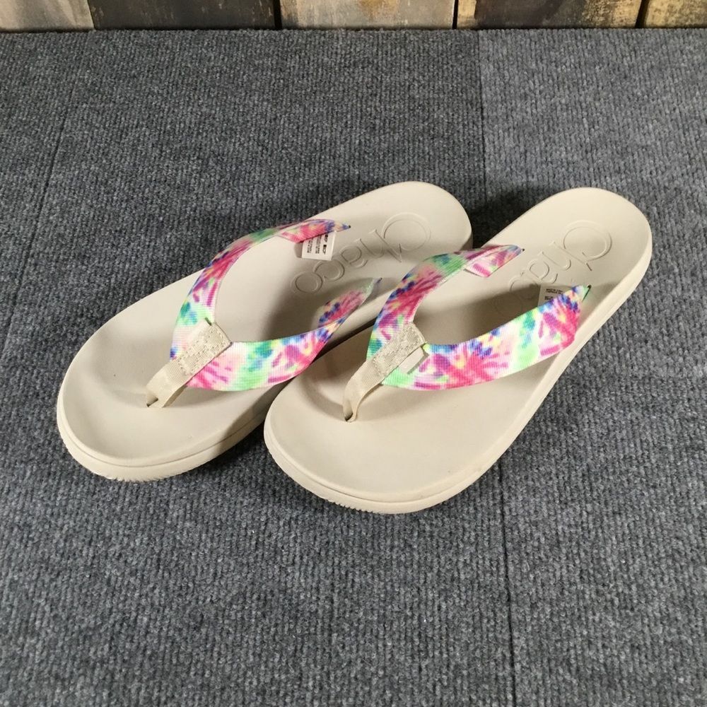 Chaco tie dye flip flops ladies size 11